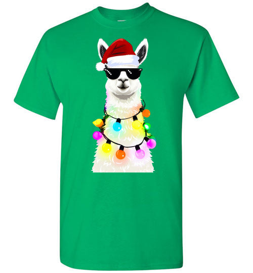 Llama Christmas Holiday Tee Shirt Top T-Shirt