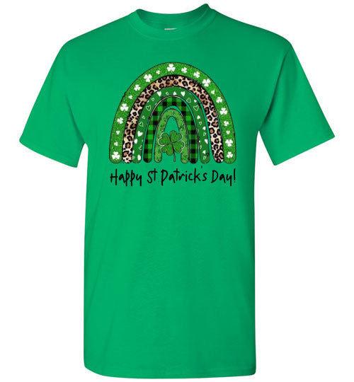 Lucky Irish Rainbow Graphic Tee Shirt Top T-Shirt