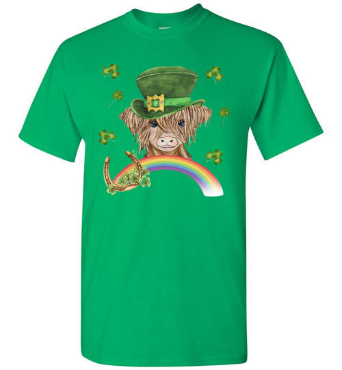 St Patrick's Day Baby Cow Leprechaun Irish Graphic Tee Shirt Top T-Shirt