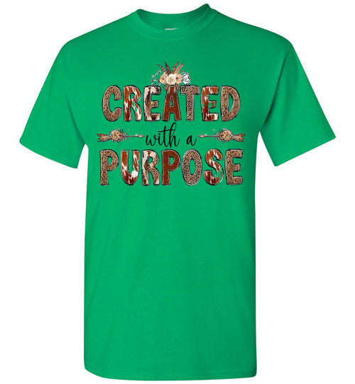 Created With A Purpose Graphic Tee Shirt Top