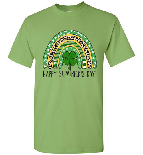 St Patrick's Day Irish Rainbow Graphic Tee Shirt Top T-Shirt