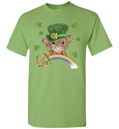 St Patrick's Day Baby Cow Leprechaun Irish Graphic Tee Shirt Top T-Shirt