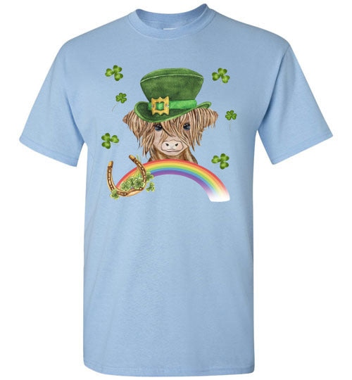 St Patrick's Day Baby Cow Leprechaun Irish Graphic Tee Shirt Top T-Shirt