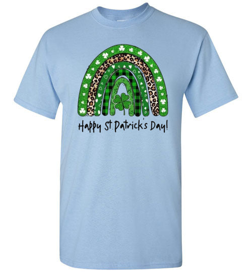 Lucky Irish Rainbow Graphic Tee Shirt Top T-Shirt