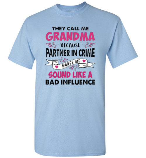 Partner In Crime Grandma Funny Tee Shirt Top T-Shirt