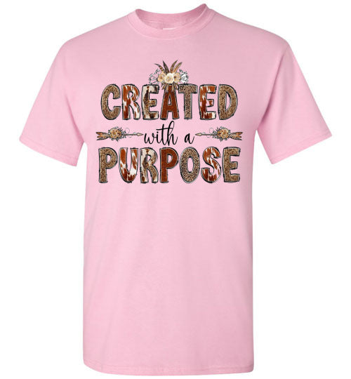 Created With A Purpose Graphic Tee Shirt Top