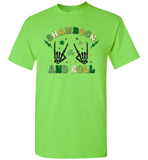 Shamrock and Roll St Patrick's Day Irish Tee Shirt Top T-Shirt
