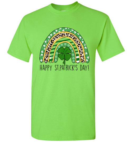 St Patrick's Day Irish Rainbow Graphic Tee Shirt Top T-Shirt