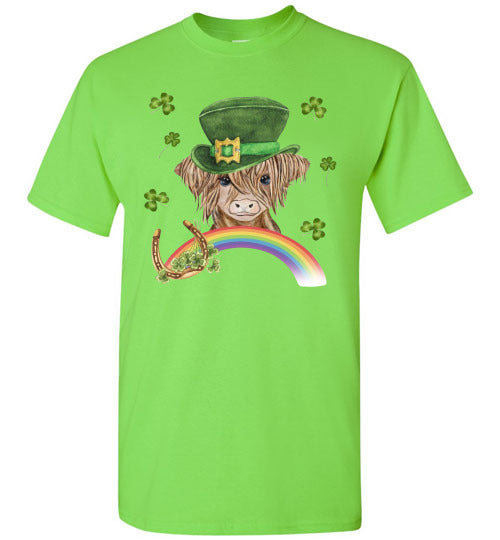 St Patrick's Day Baby Cow Leprechaun Irish Graphic Tee Shirt Top T-Shirt