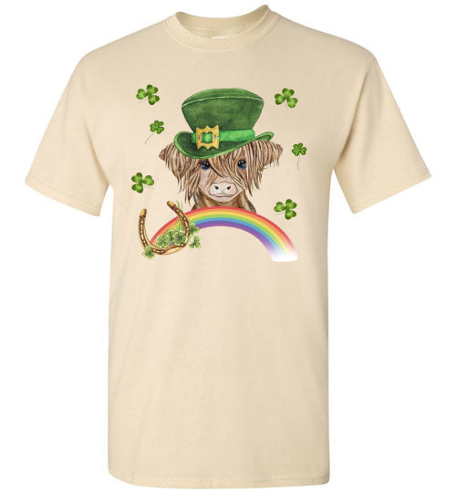 St Patrick's Day Baby Cow Leprechaun Irish Graphic Tee Shirt Top T-Shirt