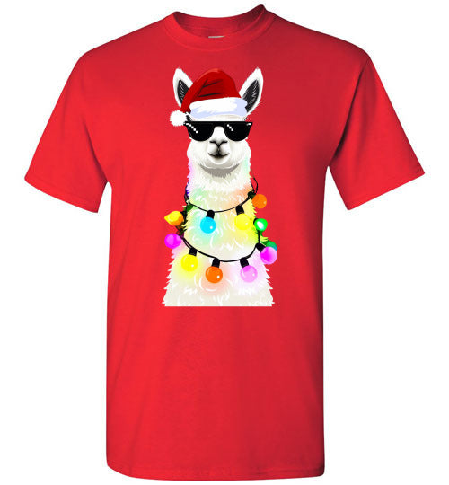 Llama Christmas Holiday Tee Shirt Top T-Shirt