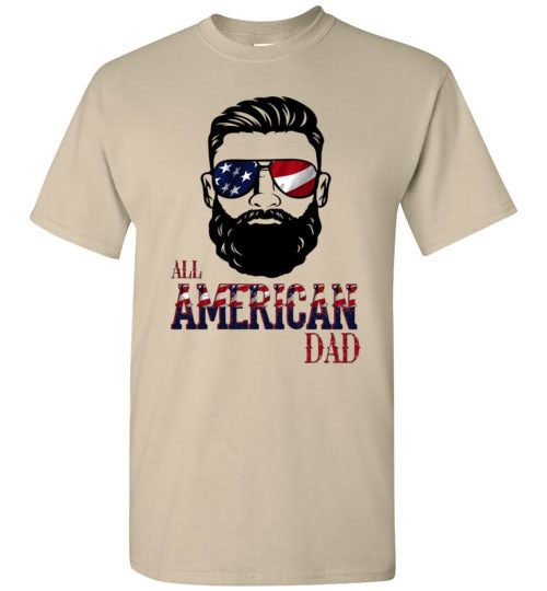 All American Dad Patriotic American Americana Graphic Tee Shirt Top