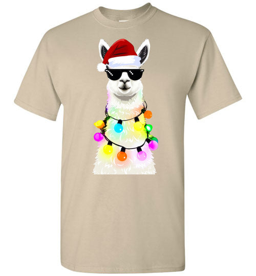 Llama Christmas Holiday Tee Shirt Top T-Shirt