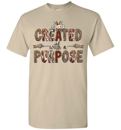 Created With A Purpose Graphic Tee Shirt Top