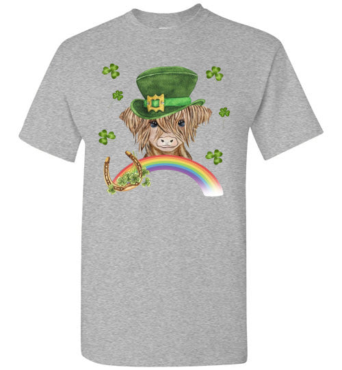 St Patrick's Day Baby Cow Leprechaun Irish Graphic Tee Shirt Top T-Shirt