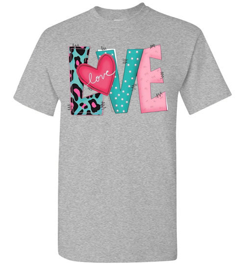 Love Valentine's Day Graphic Top Shirt