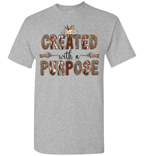 Created With A Purpose Graphic Tee Shirt Top