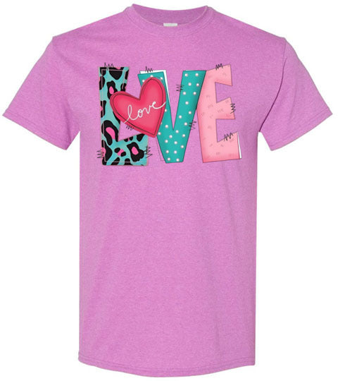 Love Valentine's Day Graphic Top Shirt