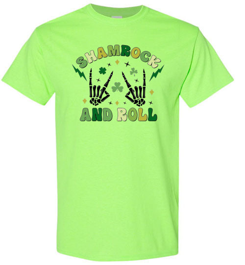 Shamrock and Roll St Patrick's Day Irish Tee Shirt Top T-Shirt