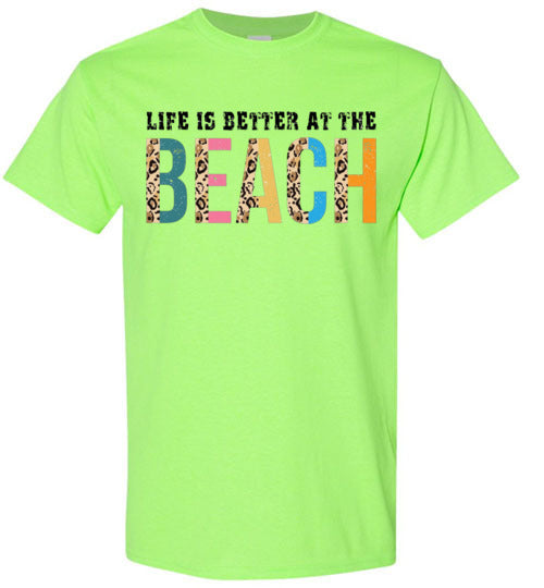 Life Is Better At The Beach Graphic Tee Shirt Top T-Shirt