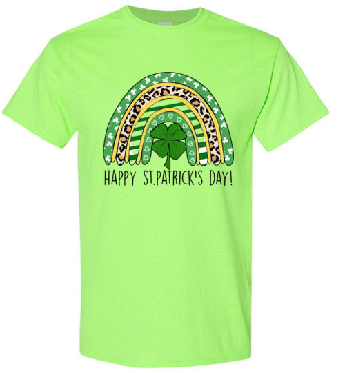 St Patrick's Day Irish Rainbow Graphic Tee Shirt Top T-Shirt