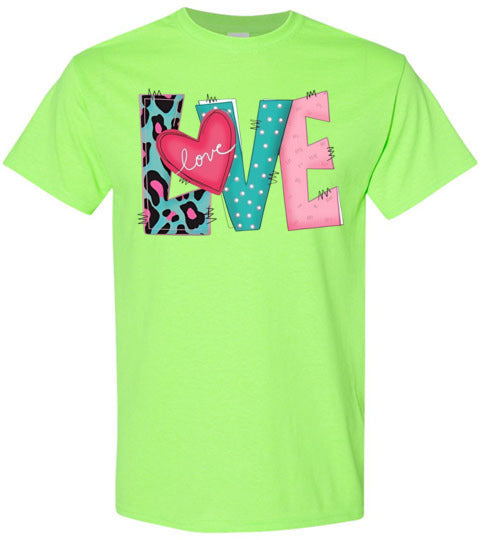 Love Valentine's Day Graphic Top Shirt