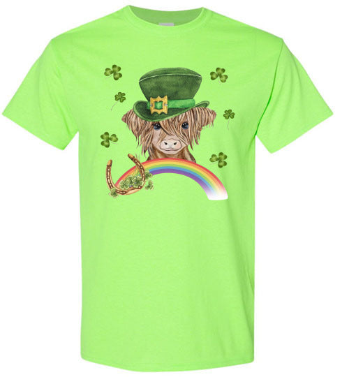St Patrick's Day Baby Cow Leprechaun Irish Graphic Tee Shirt Top T-Shirt
