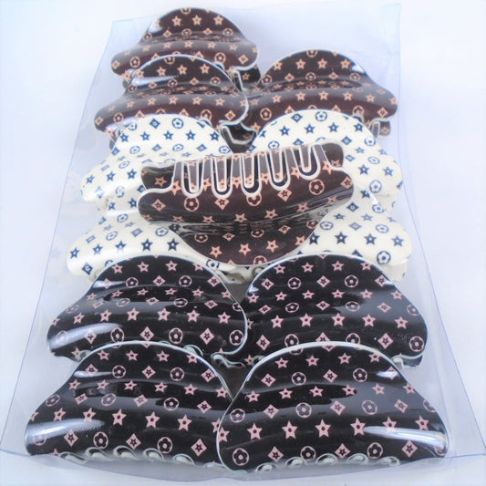 6 Packs of 3.5" Fashion Hair Jaw Clip Firm Grip Wholesale Lot