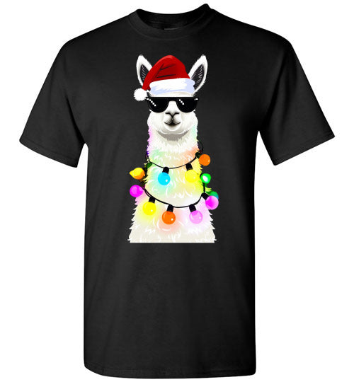 Llama Christmas Holiday Tee Shirt Top T-Shirt