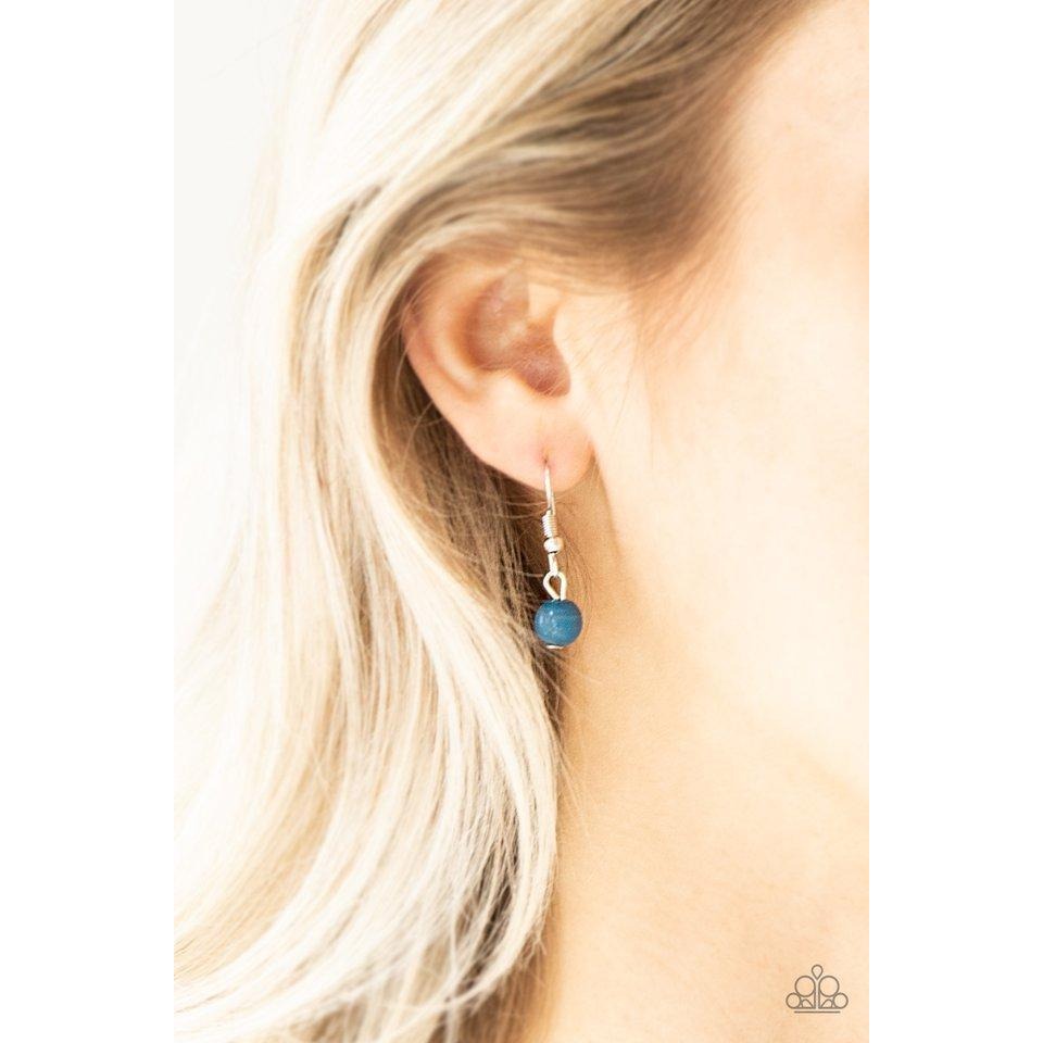 Flirty Foxtrot - Blue Necklace Earrings