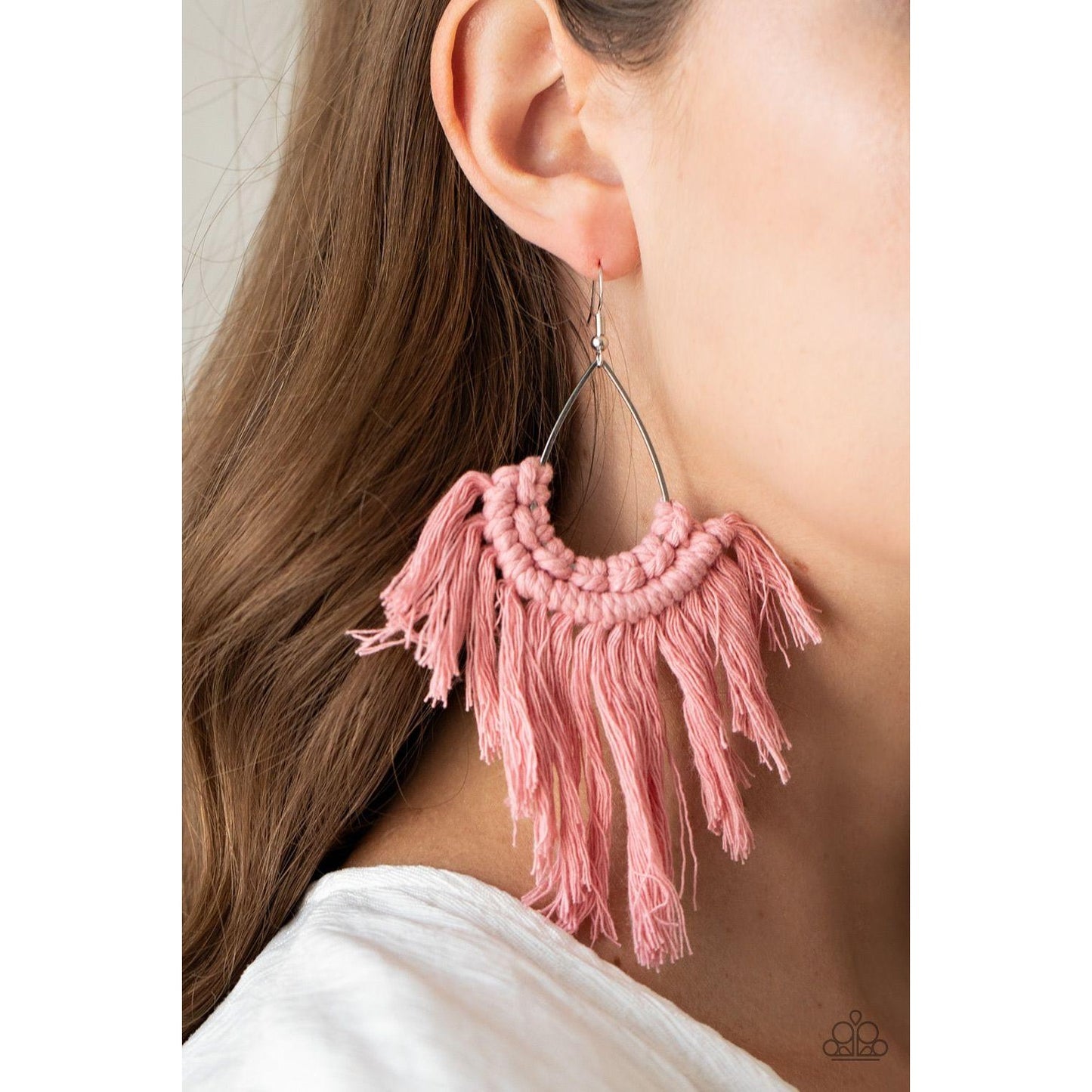 Wanna Piece Of MACRAME? – Pink Earrings