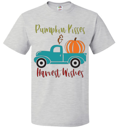 Pumpkin Kisses Harvest Fall Wishes Tee Shirt Top T-Shirt