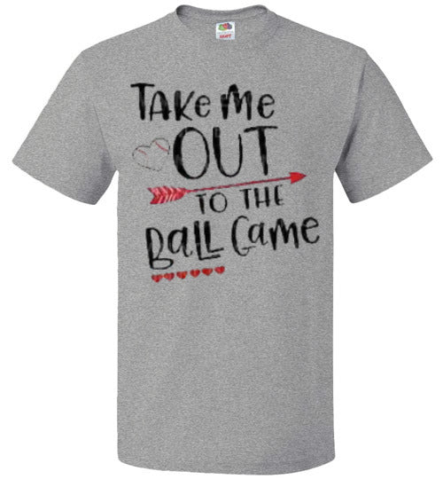 Take Me Out To The Ballgame Baseball Softball Tee Shirt Top T-Shirt
