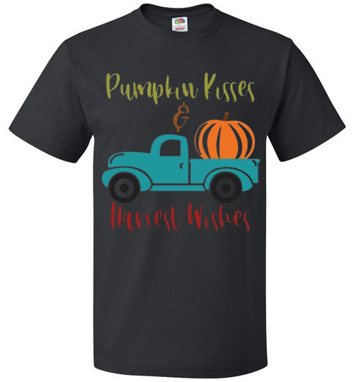 Pumpkin Kisses Harvest Fall Wishes Tee Shirt Top T-Shirt