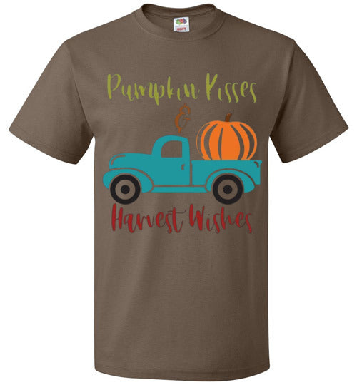 Pumpkin Kisses Harvest Fall Wishes Tee Shirt Top T-Shirt