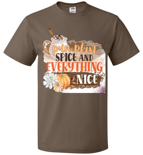 Pumpkin Spice and Everything Nice Fall Tee Shirt Top T-Shirt