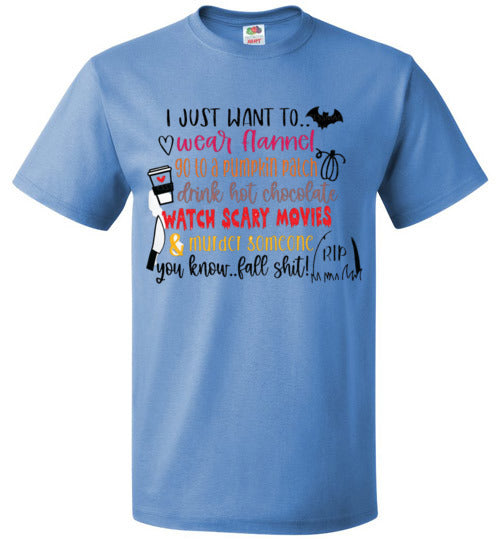 Funny Fall Halloween Shirt Graphic Tee Shirt Top T-Shirt