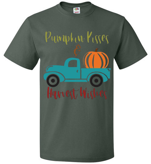 Pumpkin Kisses Harvest Fall Wishes Tee Shirt Top T-Shirt