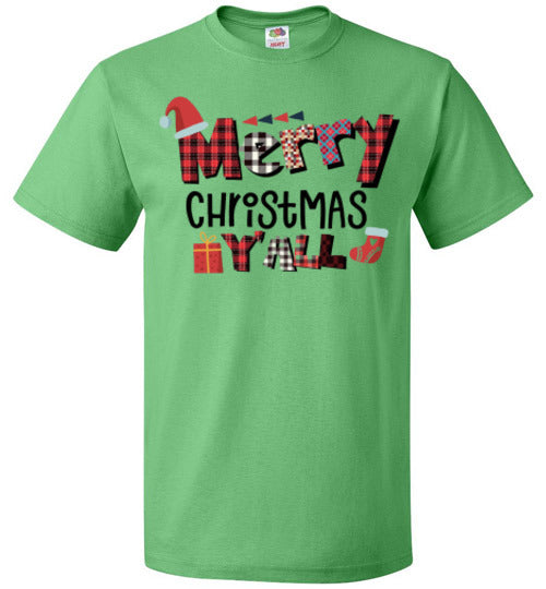 Merry Christmas Ya'll Holiday Tee Shirt Top T-Shirt