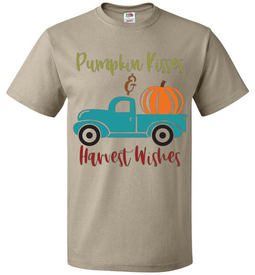 Pumpkin Kisses Harvest Fall Wishes Tee Shirt Top T-Shirt