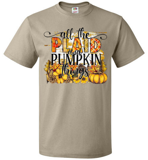 All The Plaid Pumpkins Fall Tee Shirt Top T-Shirt