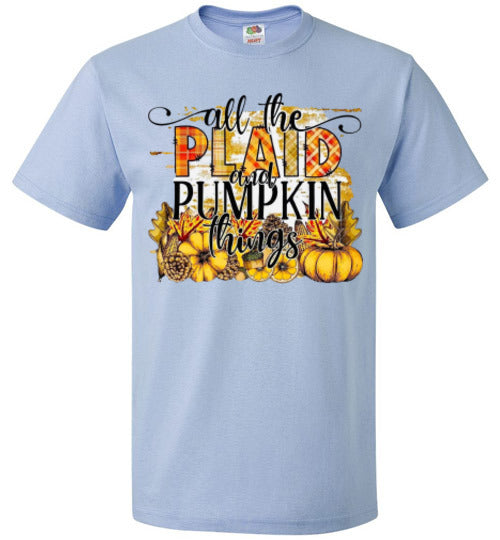 All The Plaid Pumpkins Fall Tee Shirt Top T-Shirt