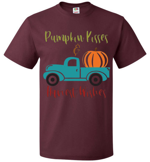 Pumpkin Kisses Harvest Fall Wishes Tee Shirt Top T-Shirt