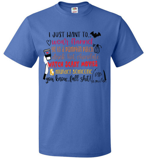 Funny Fall Halloween Shirt Graphic Tee Shirt Top T-Shirt