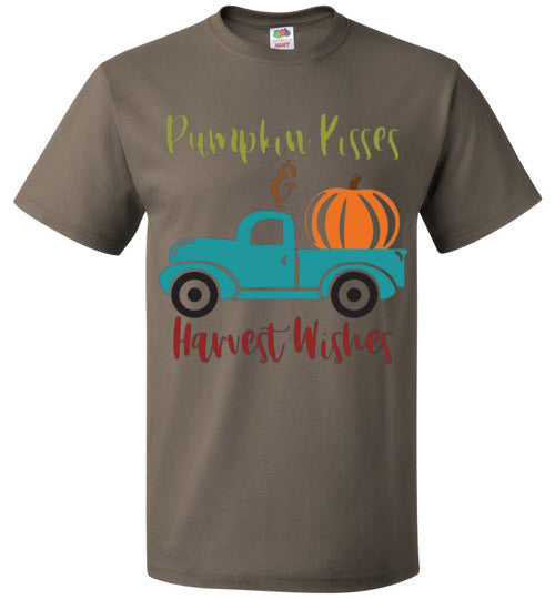 Pumpkin Kisses Harvest Fall Wishes Tee Shirt Top T-Shirt