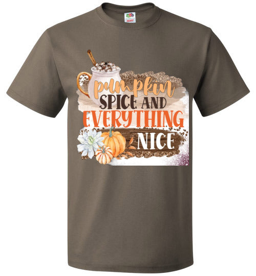 Pumpkin Spice and Everything Nice Fall Tee Shirt Top T-Shirt