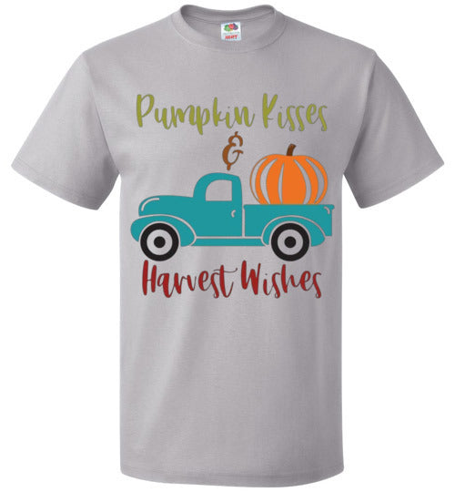Pumpkin Kisses Harvest Fall Wishes Tee Shirt Top T-Shirt