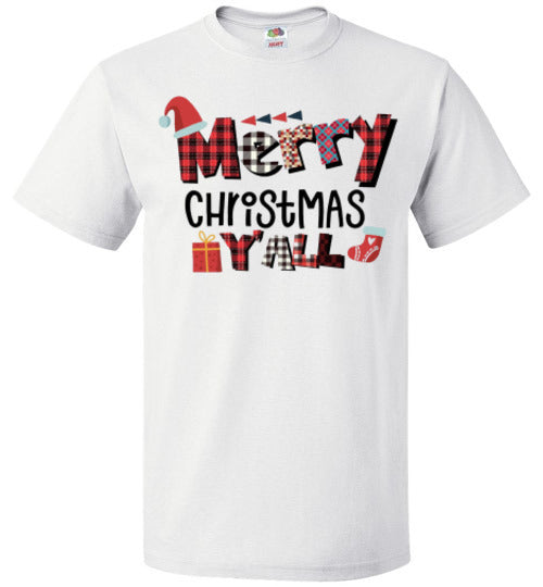 Merry Christmas Ya'll Holiday Tee Shirt Top T-Shirt