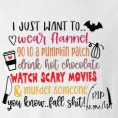 Funny Fall Halloween Shirt Graphic Tee Shirt Top T-Shirt