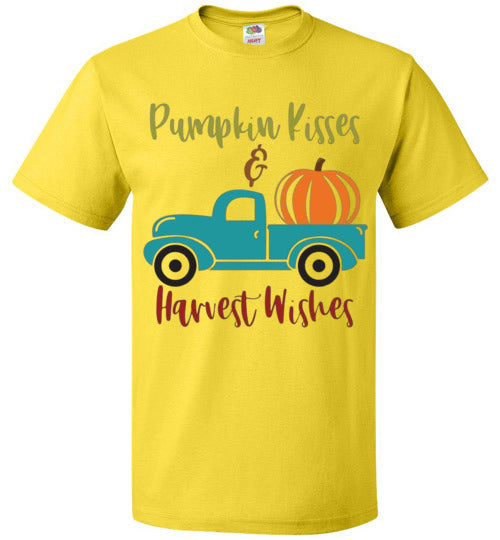 Pumpkin Kisses Harvest Fall Wishes Tee Shirt Top T-Shirt
